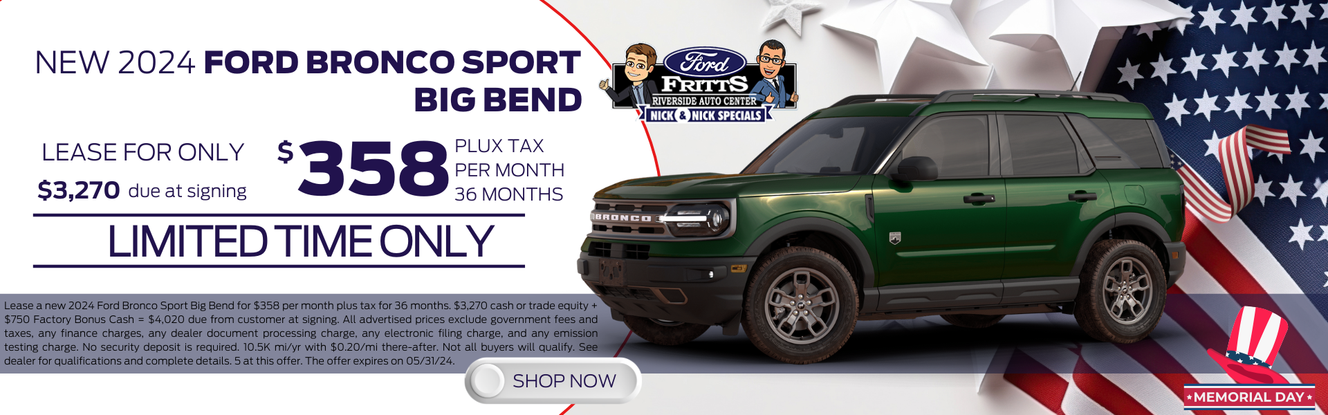2024 Ford Bronco Sport Big Bend Lease Offer